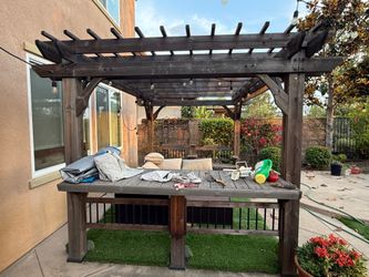 Pergola awning patio cover shade wooden