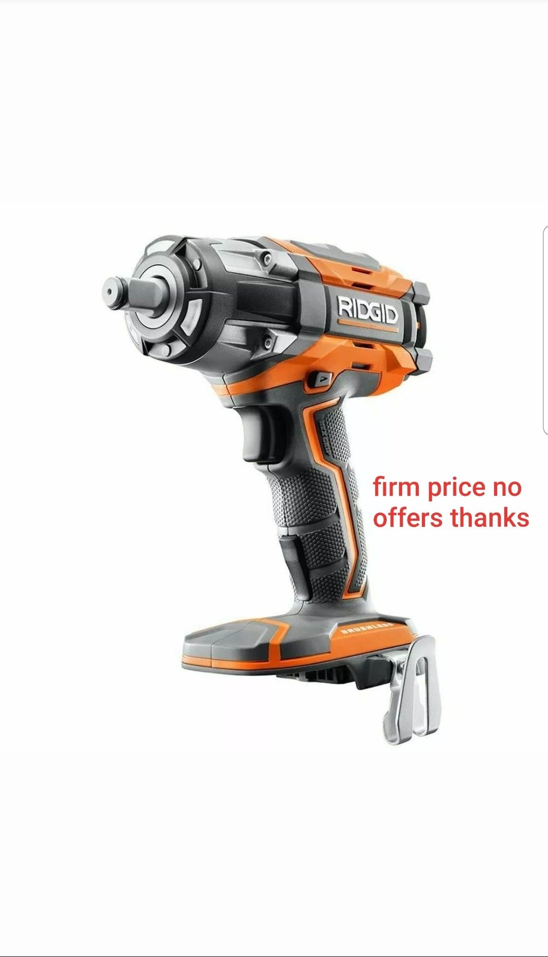 RIDGID R86011B 18v 1/2" Cordless Impact Wrench Brushless 4-Mode Gen5x Tool Only battery or charger not included