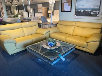 Two-piece genuine leather sofa set,$2650