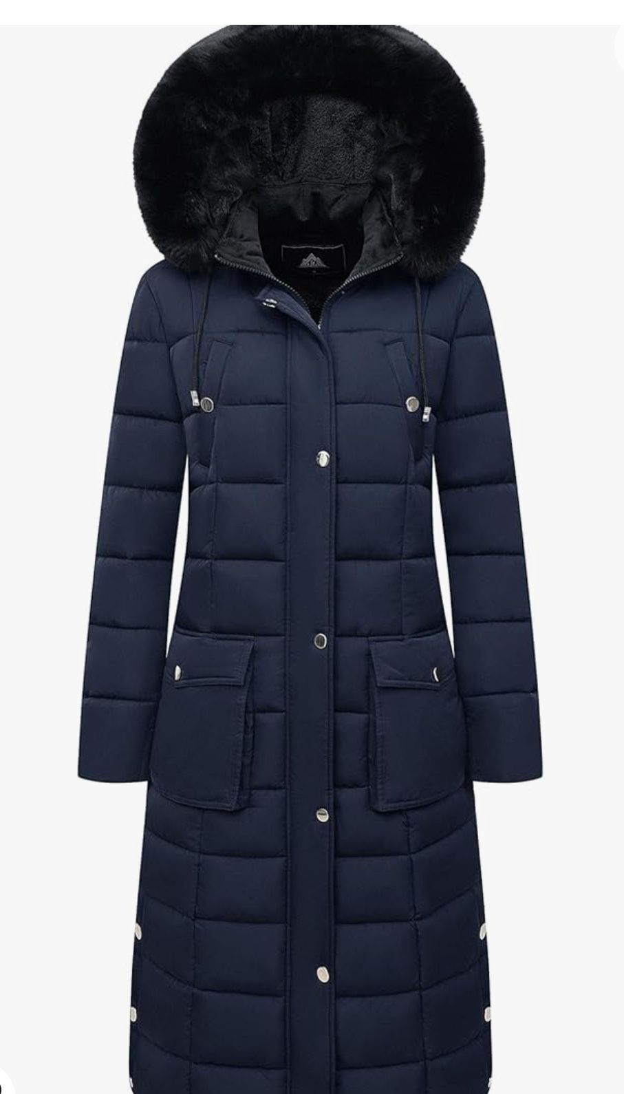 MOERDENG Women's Waterproof Long Winter Coat Thickened Down Alternative Warm Puffer Small Jacket