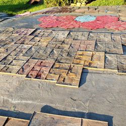 Ashlar cut stone pattern for stamp concrete