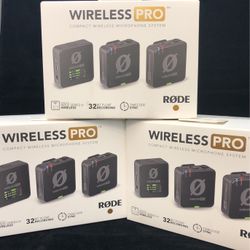 RODE Wireless PRO 2-Person Wireless Microphone System/Recorder Kit with Black Lav Concealers