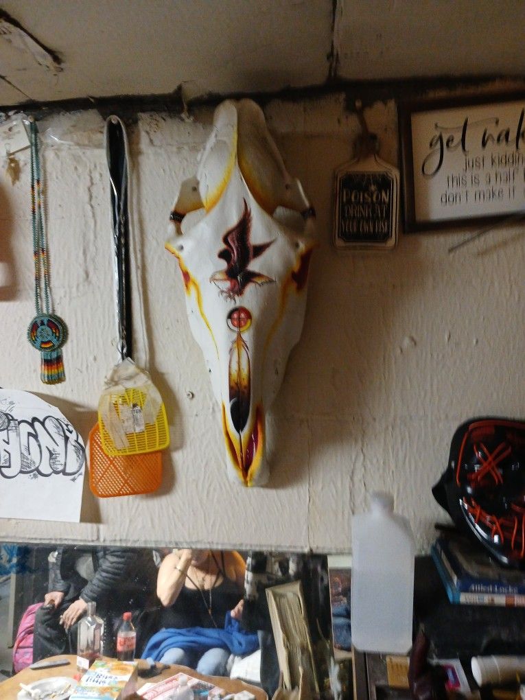 Hand Painted Horse Skull