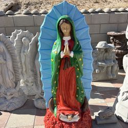 New Virgin Of Guadalupe Made Out Of Cement Perfect Gift 🎁 