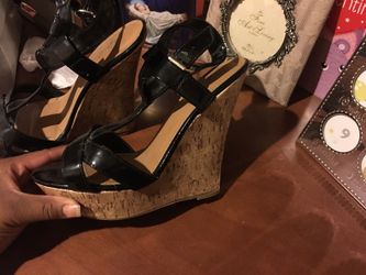Brand new black wedges