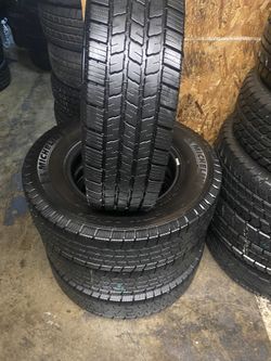 SET MICHELIN LT 235/80/17 SEMI NEW 95%TREAD LIFE $350 PRICE INCLUDES PROFESSIONAL INSTALLATION AND TAX