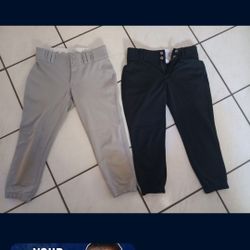 2 Pair Of Ladies Size  Small Softball Pants 