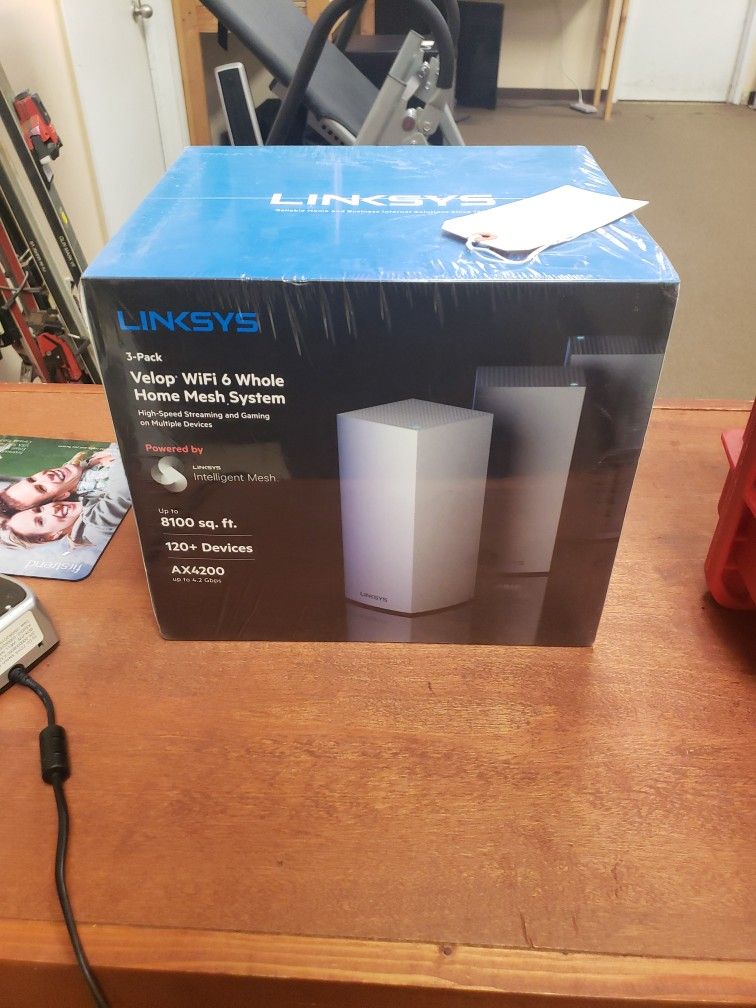 NEW Linksys 3 Pack Velop WiFi 6 Whole Home Mesh System  AX4200