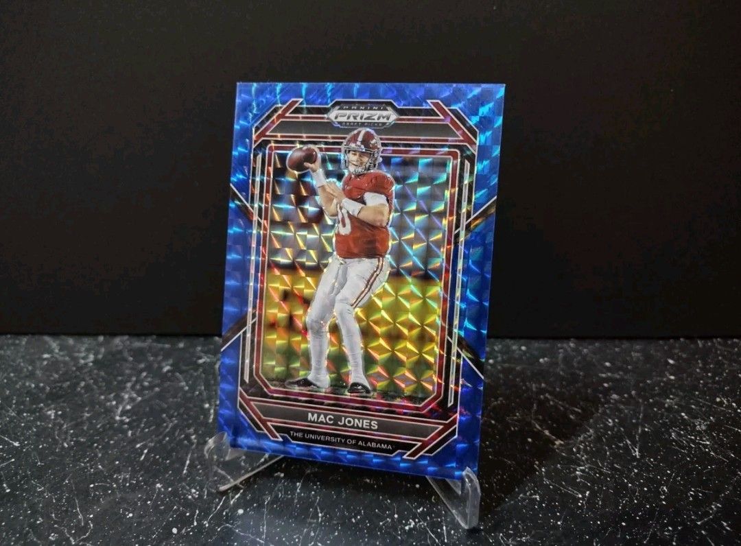 2023 Panini Prizm Draft Picks Mac Jones Blue Finite /89