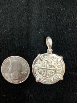 Atocha silver coin pendant