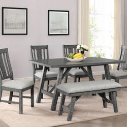 Dining Table With Chairs And Bench