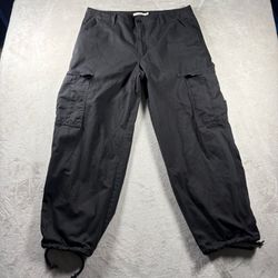 Levi's 94's Baggy Women’s 36 Black Straight Leg Cargo Pants Y2K #2063