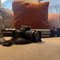 Canon Rebel T5 DSLR Camera Bundle – 18-55mm Lens + 77” Tripod