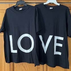 Brand New LOVE Couples Pair Set T shirts