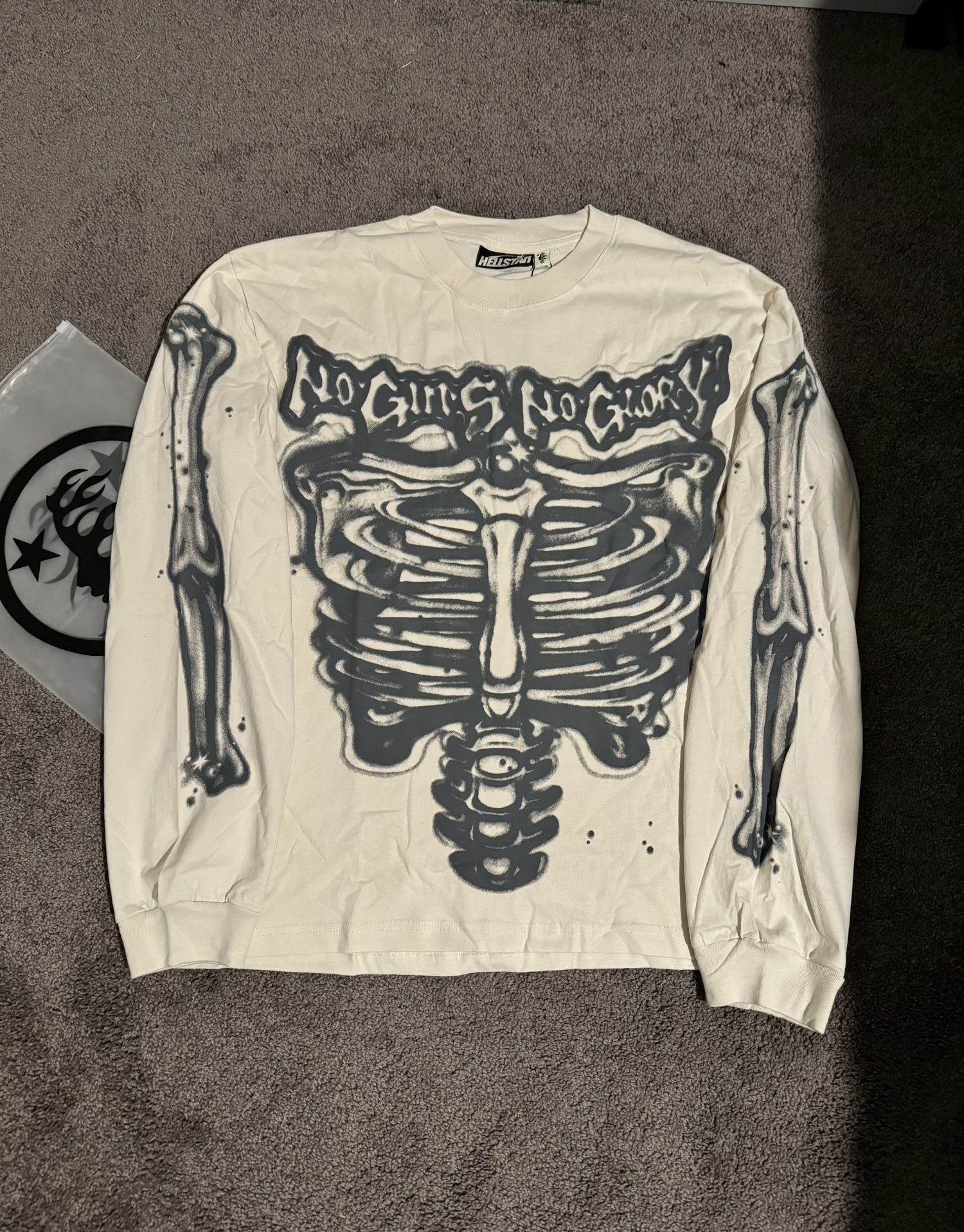 HellStar AirBrushed Bones Long sleeve M