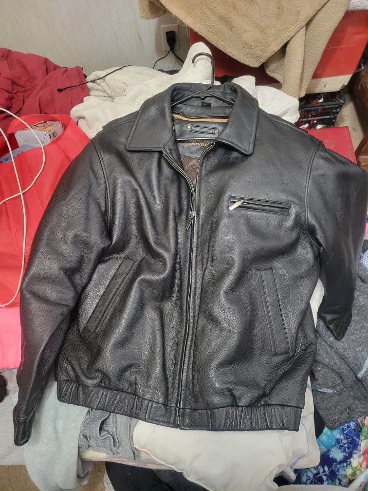 Men's Leather Jacket Size Xl