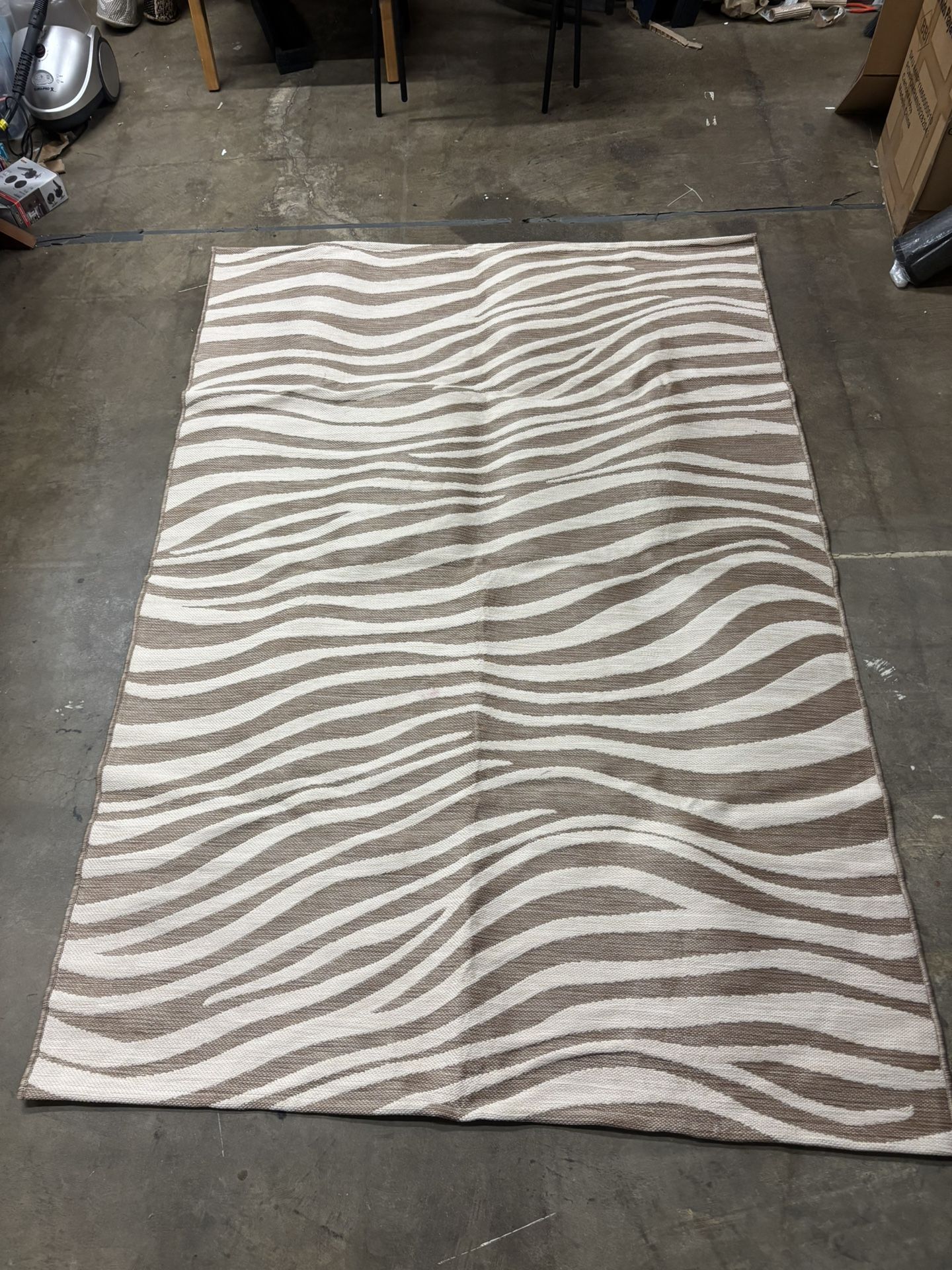 New 5’ x 7’ Outdoor Beige Natural Brown Area Rug