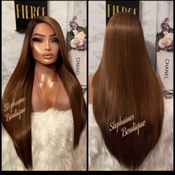 Human Hair Blended Lace Front Wig 