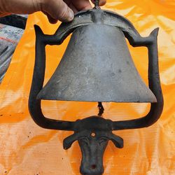 Metal Bell With Cow On It