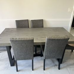 Kitchen Table And 6 Chairs, 6’X 3