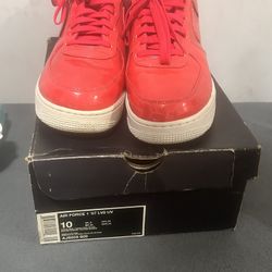 Red And White Air Force 1s