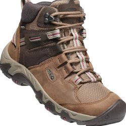 KEEN Women's Steens Mid Calf Hiking Boot 1023487 Coconut Tibetan Red Size 5