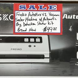 Fresko AutoMax V2 Vacuum Sealer Machine W/ Automatic Bag Detection Starter Kit Brand New