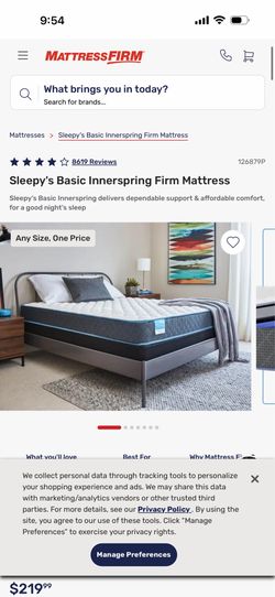 Sleepy's Twin XL size Basic Innerspring Firm Mattress