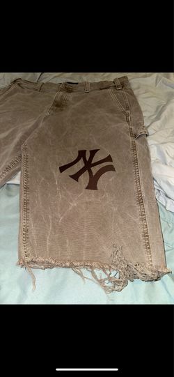 1 OF 1 NY YANKEES PATCHED WORK JEAN SHORTS