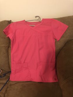 Red Panda XS Pink Scrub Top/Shirt