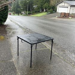 Folding Card Table Outdoor Craft Table 32” by 32” by 30” High like New Hard Plastic 