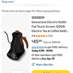 Seedeem Gooseneck Electric kettle