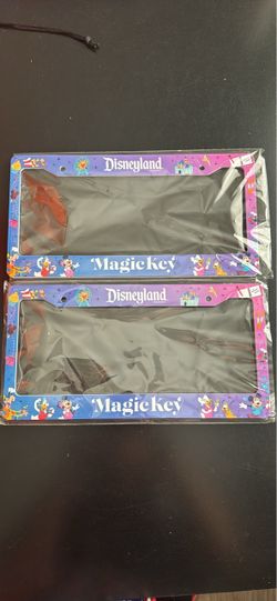 2 SEALED Disneyland Magic Key License Plate Covers