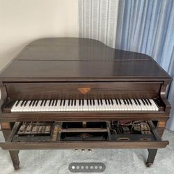 Restored J & C Fischer Player Baby Grand Piano !!