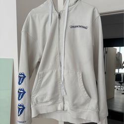 Chrome Hearts Matty Tongue Zip  Up White