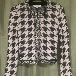 St. John Black Wool Mid-Length Jacket – Size 2, Excellent Condition
