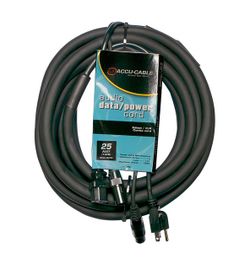 Accu-Cable SKAC25, 16AWG Audio Data XLR and IEC Power Cable - 25 Ft