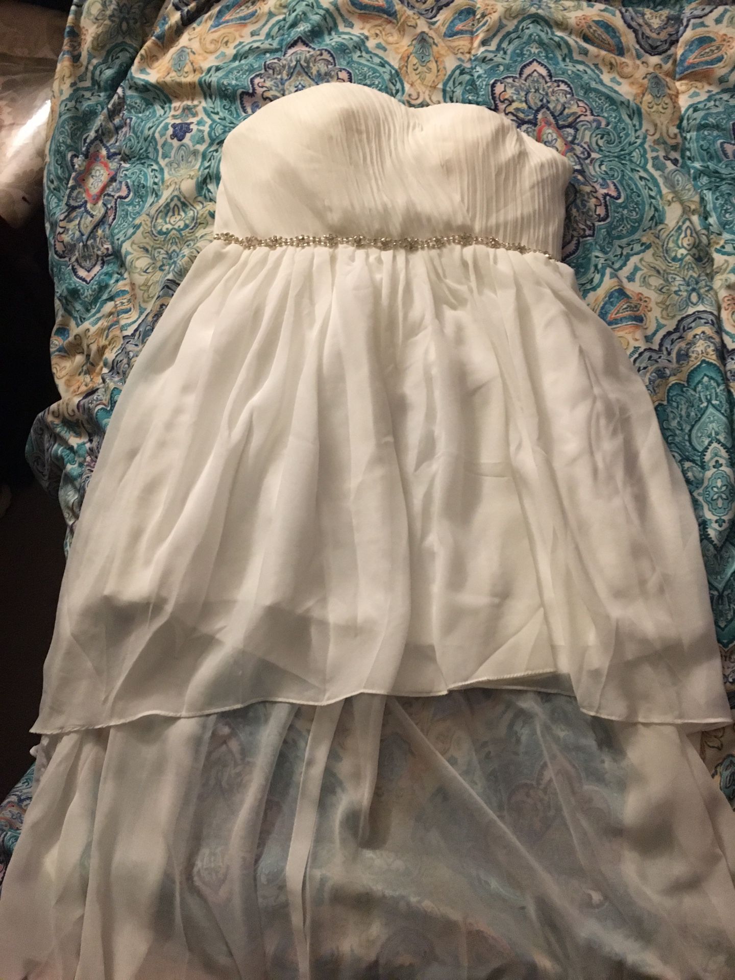 White high low dress