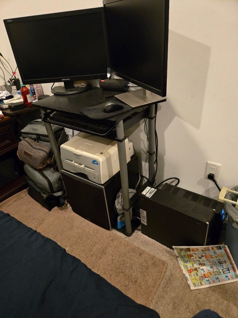 COMPUTER,LASER PRINTER AND MONITORS 200