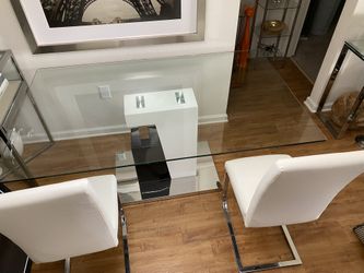 Dinning Table With Two New Chairs ( Extra Covers )