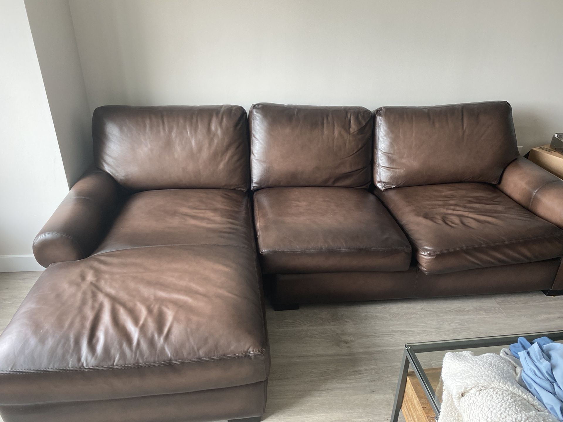 Pottery Barn Leather Sofa