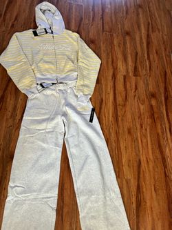 White Fox Two-Piece Tracksuit Set
