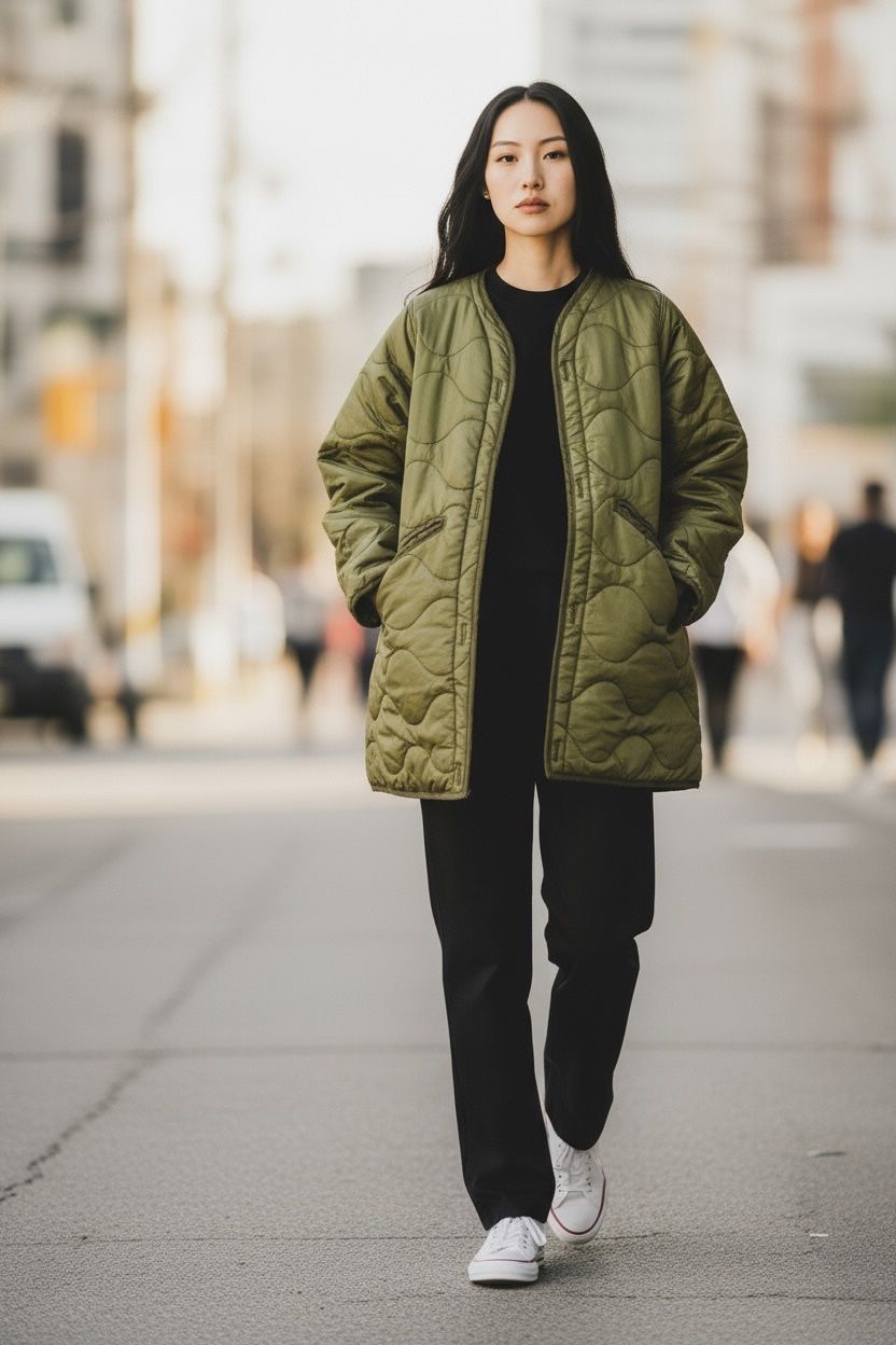 NEW USGI Cold Weather Parka Liner Vintage U.S. Military Night Desert Camo Parka Liner Size Medium