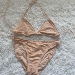 Peach Metallic Bikini 