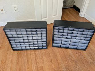 Plastic Storage Cabinets for small items, tools, and parts