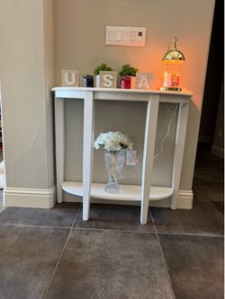 NEW- Entryway white table
