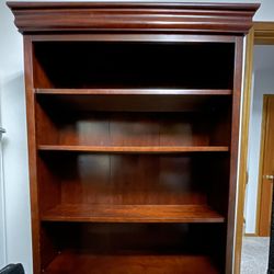 Wooden Bookcase With Adjustable Shelves