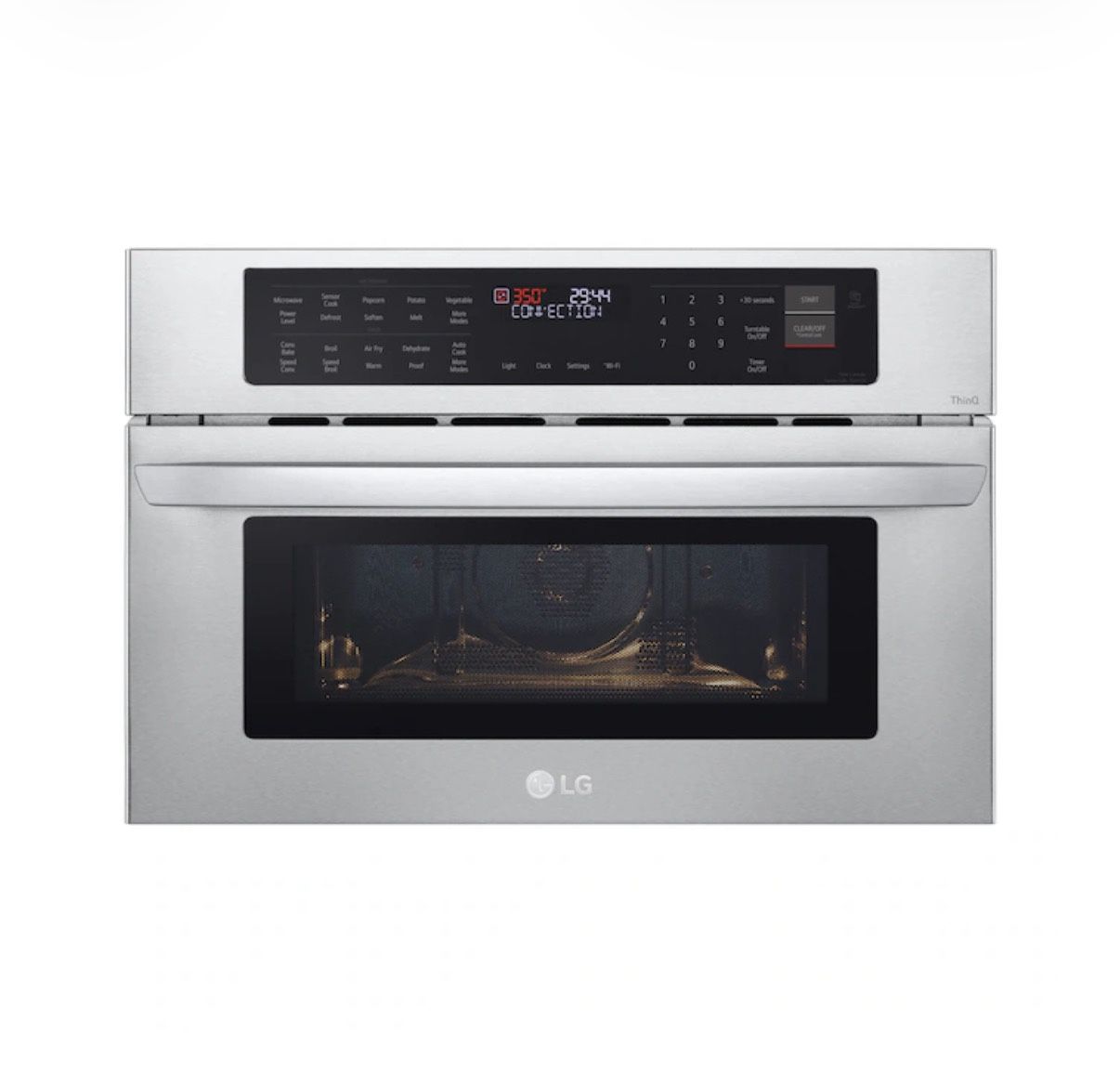 LG 1.7-cu ft 950 -Watt 29.75-in Air Fry Built-In Microwave ( PrintProof Stainless Steel )