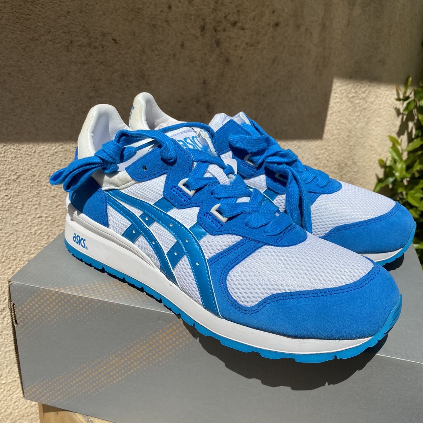 Asics Gel Epirus Shoes Men\'s Sz 10 Off White/Navy/Aqua Blue Sneakers H413N 0050 Asics Gel Epirus Shoes Mens Sz 10.5 Off | Mercari main image 4