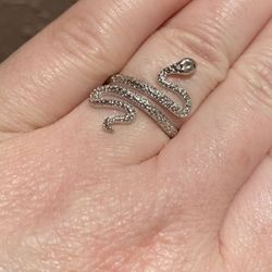 Serpent Snake Silver ring size 8 & 10